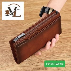 William Polo Luxury Genuine Leather Men's Long Wallet (Code: LW999C) – Premium Business Clutch & Mobile Pocket